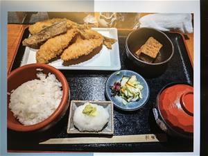 竹莢魚片套餐一份1300元日幣