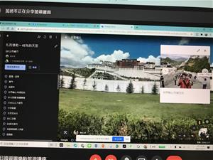 黃老師展她存在google earth 中的布達拉宮