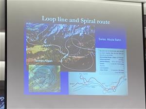 瑞士鐵道有較多的馬蹄彎、螺旋的鐵路