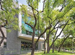 建築師陳志靖強調讓圖書館與自然景致共存。( 陳志靖建築師事務所提供)