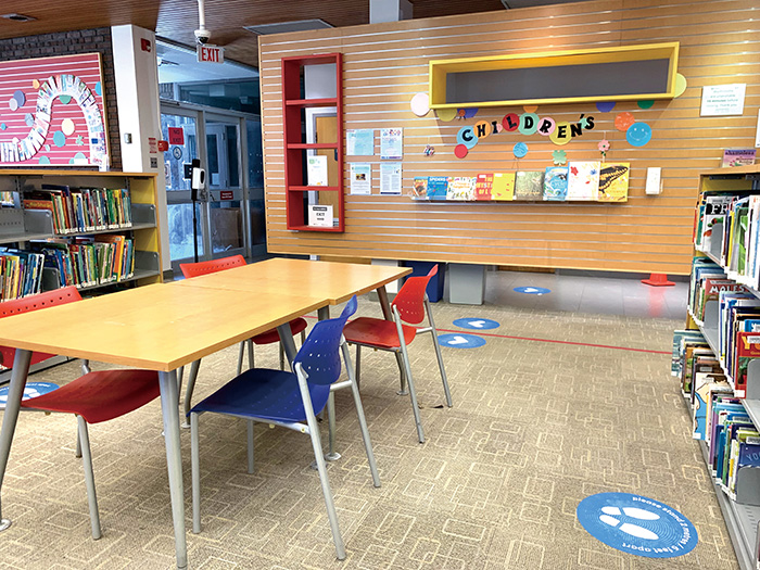 山德森分館內兒童閱覽空間一隅。