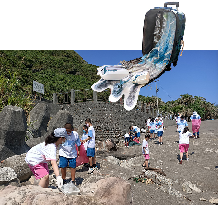 藉由參與淨灘活動加強學生對於環境保育的認知。