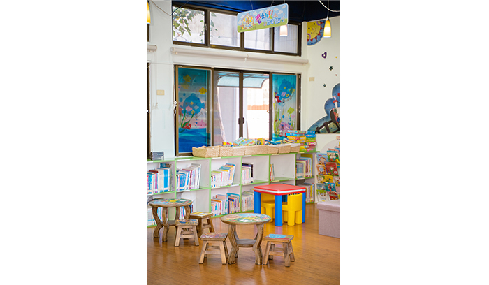 規劃嬰幼兒閱讀專區，讓在地居民可以帶小小孩到所內一起閱讀、共享天倫。