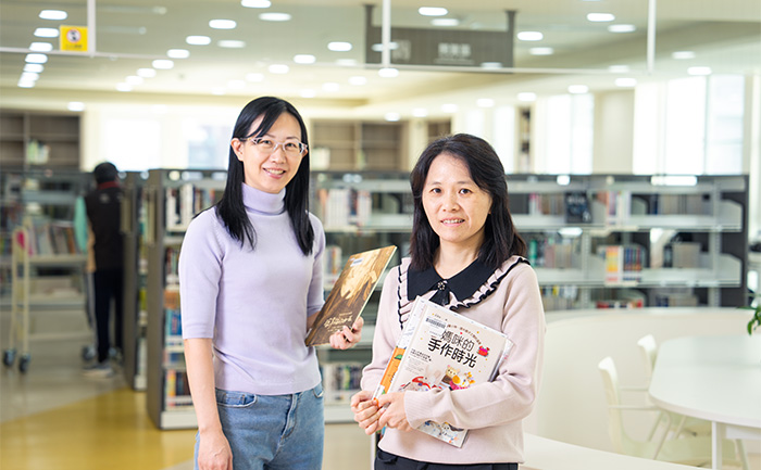 葉威伶（右）表示，義民社福館以「鄰家就是書屋」為目標，打造綜合性多功能館舍。