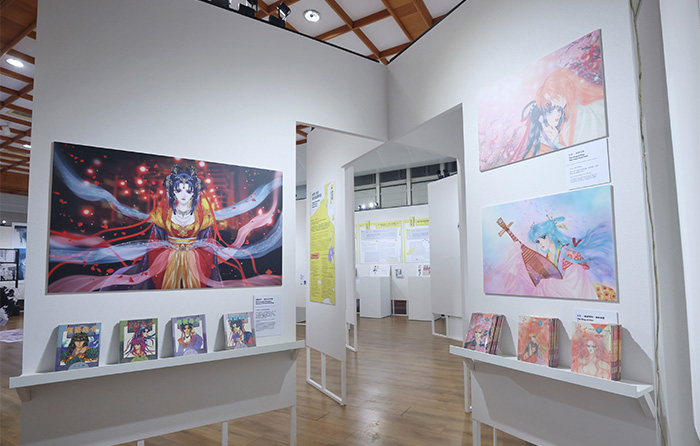 第15屆金漫獎特展展出「特別貢獻獎」得主游素蘭作品。