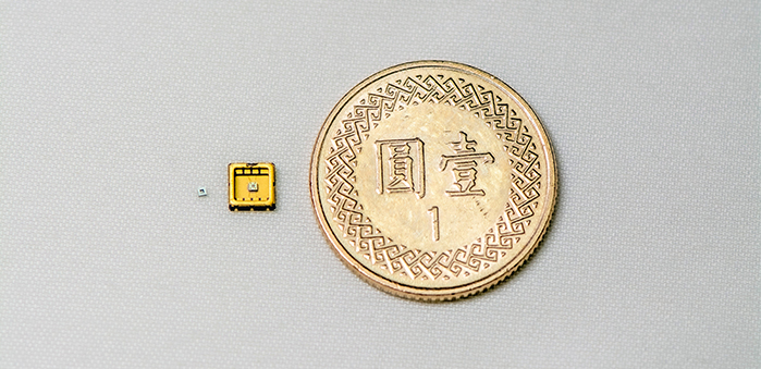 感測器晶片（上）、感測器公板模組（中）、感測器（下）應用於環境安全。