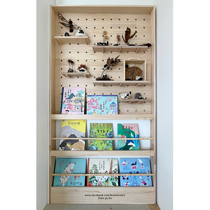 陳又凌創作的繪本作品與陶藝作品。