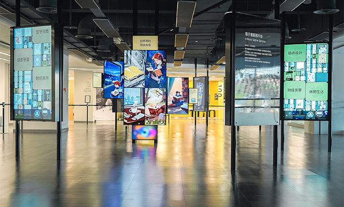 「數位共創境」空間以極光黑為主色調，酷炫中帶有沉穩氛圍。