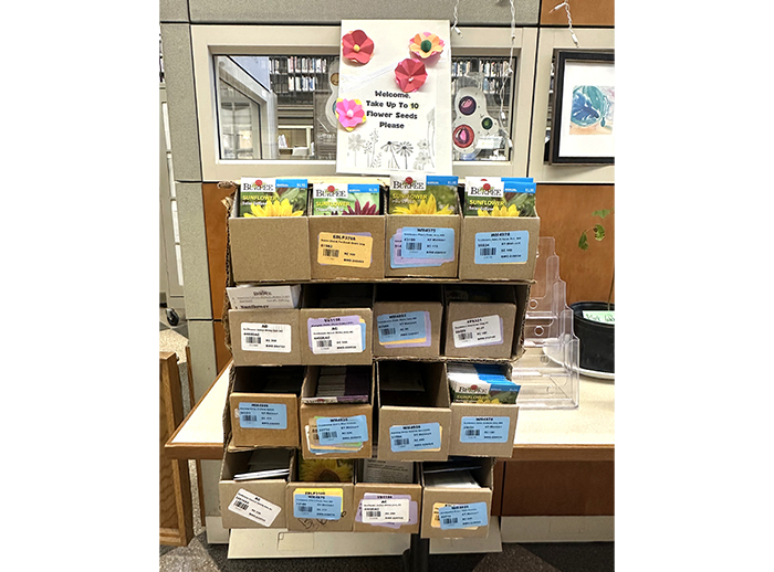 種子圖書館提供蔬菜、香草或花卉的種子供民眾取用。