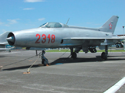 圖四：代表共產勢力的米格廿－MiG-21，來自匈牙利，是台灣唯一的一架
