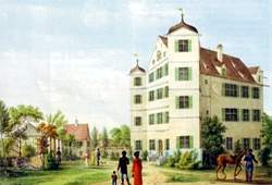 洛易斯史達頓城堡，1810年，未具名畫家的版畫作品。