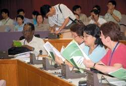 「2007 IASL年會在台灣」，在圖書館界的團結下共邀請31 個國家人士與會。(圖片轉載自IASL活動網站)
