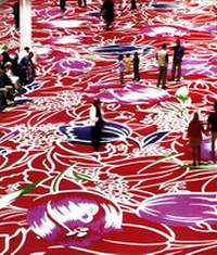 在海牙市政廰中庭內藝術家林明弘的「台灣花市」。圖/摘自《都市美感心體驗》