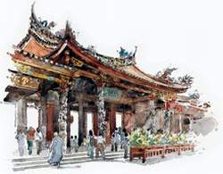 台北古蹟偵探遊龍山寺。