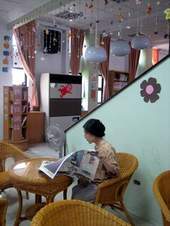 三星圖書館營造出輕鬆的閱讀環境。