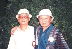 鍾肇政與葉石濤(左) 文壇有「南葉北鍾」之稱。