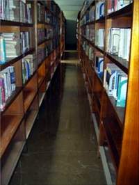 安南分館木質書架受損嚴重。