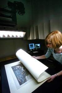 除了書本之外，畫作也是數位圖書館典藏的範圍。