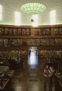斯德哥爾摩市立圖書館的內部。（照片來源：斯德哥爾摩市立圖書館；攝影師Olle Norberg）