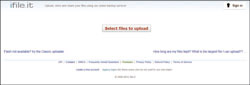ifile.it關閉後，網站出現「目前沒有上傳伺服器」的字樣。(翻攝於網路)
