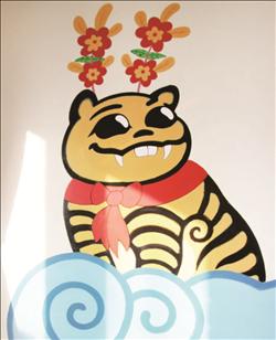 虎爺造型可愛,成為閱讀館守護神。