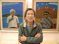 資深攝影工作者潘小俠，長期以來關注原住民文化與環境、人權議題，這次他改以畫筆繪製以原住民朋友為主題的油畫。
