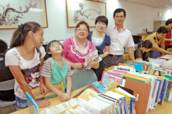 福興鄉立圖書館辦理好書交換活動。