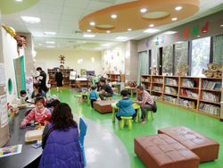 中正圖書館兒童閱覽室是很受歡迎的使用區域。