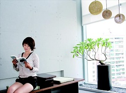 以日本禪風為主題的世界之窗悅讀角。