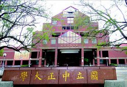 中正大學圖書館外觀。