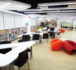 新北市立圖書館土城分館改造有限空間回歸多元機能。（新北市立圖書館土城分館提供）