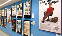 國資圖在讀者閱覽區辦理比利時海報展。( 葉翠玲提供）