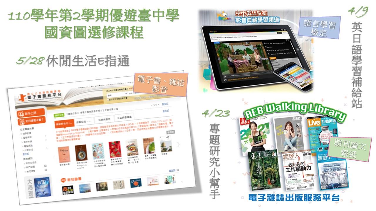 優遊臺中學「微讀時光E教室」專題研究小幫手