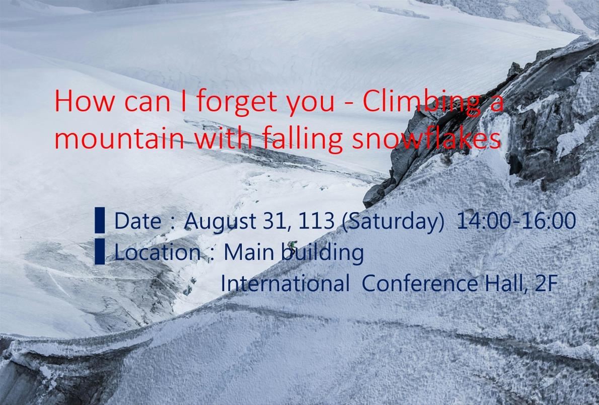How can I forget you - Climbing a mountain with falling snowflakes